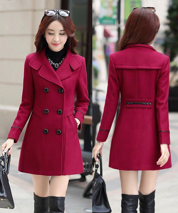Áo Khoác Dạ Cổ Vest 6 Nút - AOKHOAC54